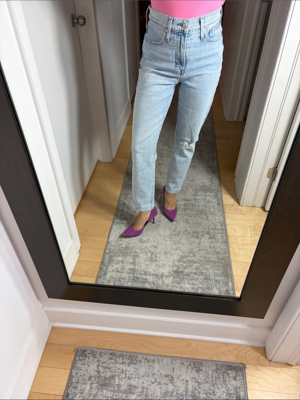 Madewell Light Blue High-Rise Straight Jeans